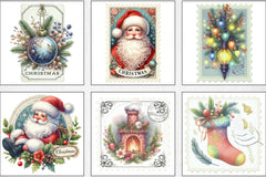Vintage Christmas Labels Clipart Bundle - CraftNest - Digital Crafting and Art