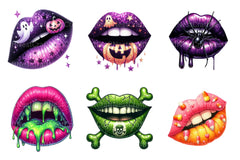 Spooky Halloween Lips Clipart Bundle - CraftNest - Digital Crafting and Art