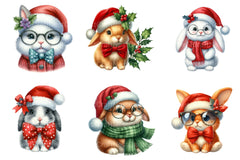 Christmas Bunny Clipart Bundle - CraftNest - Digital Crafting and Art