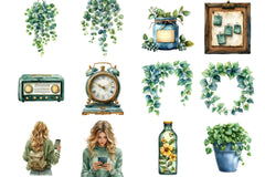 Green Planner Clipart Bundle - CraftNest - Digital Crafting and Art