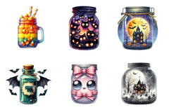 Halloween Mason Jar Clipart Bundle 1 - CraftNest - Digital Crafting and Art