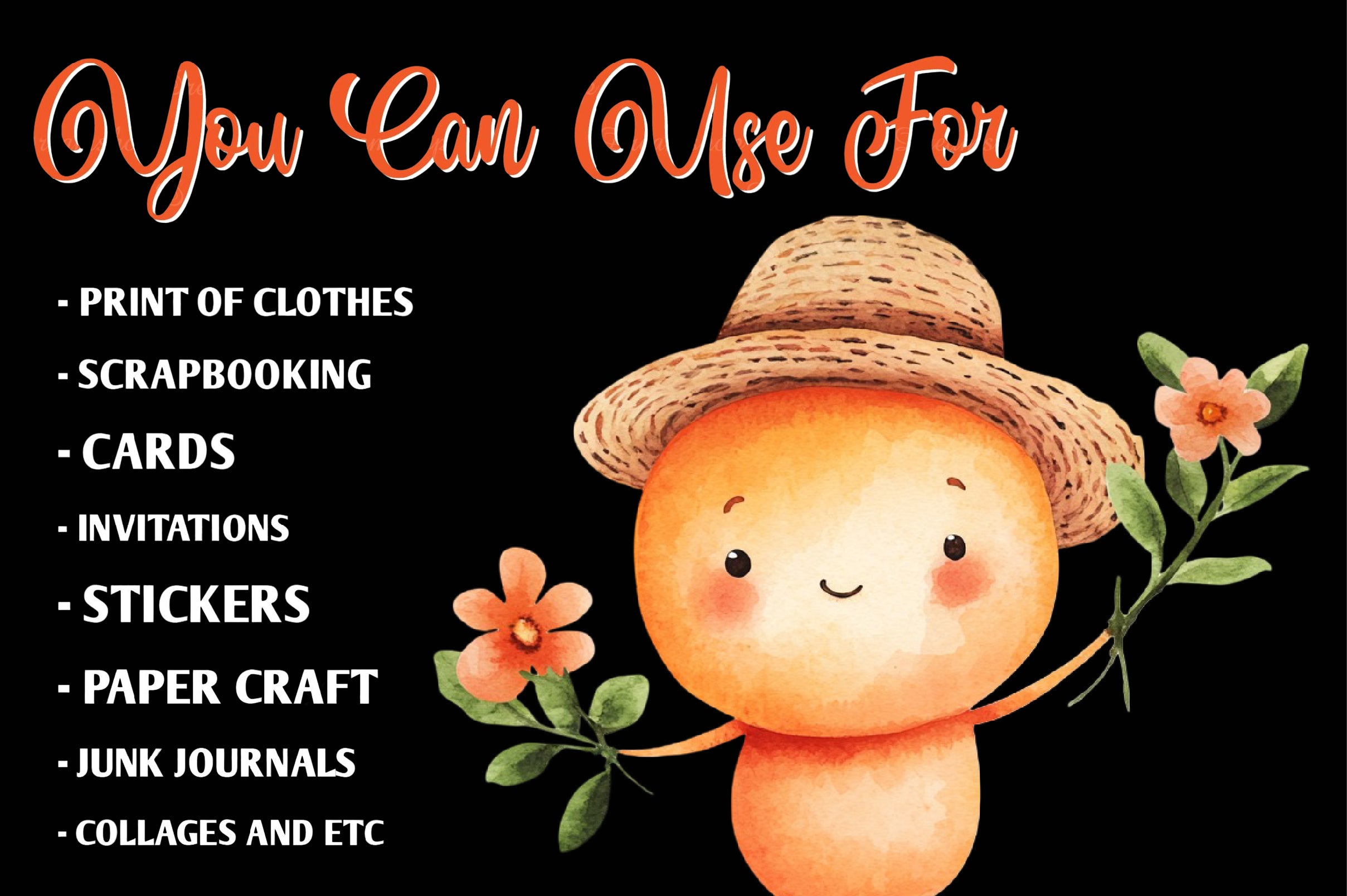 Cute Peaches Garden Fruit Clipart Bundle - CraftNest - Digital Crafting and Art