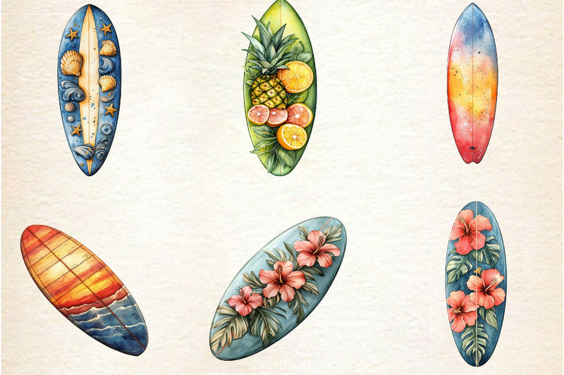 Summer Surfboard Clipart Bundle 2 - CraftNest - Digital Crafting and Art