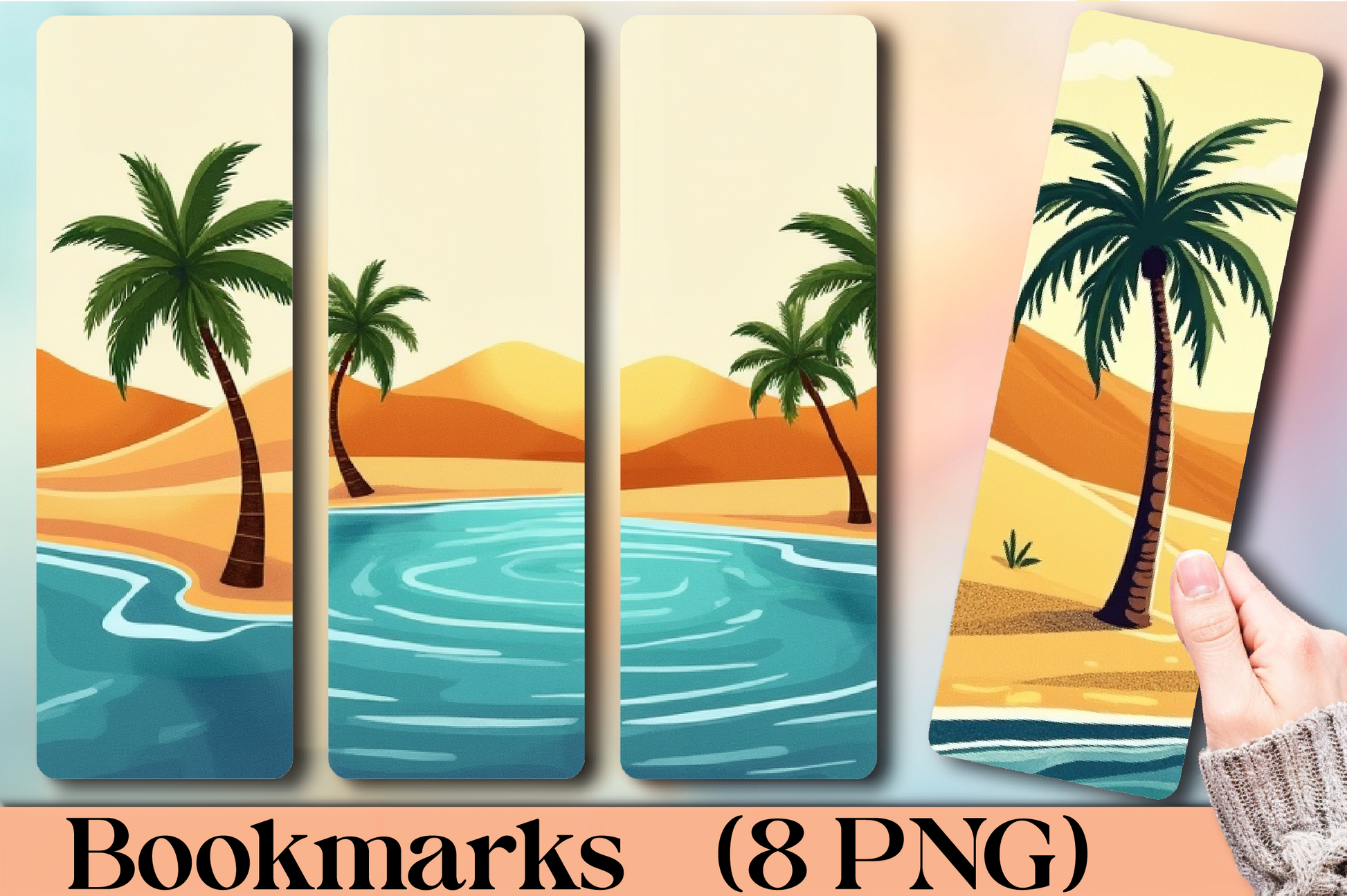 Desert Oasis Bookmark Journal - CraftNest - Digital Crafting and Art