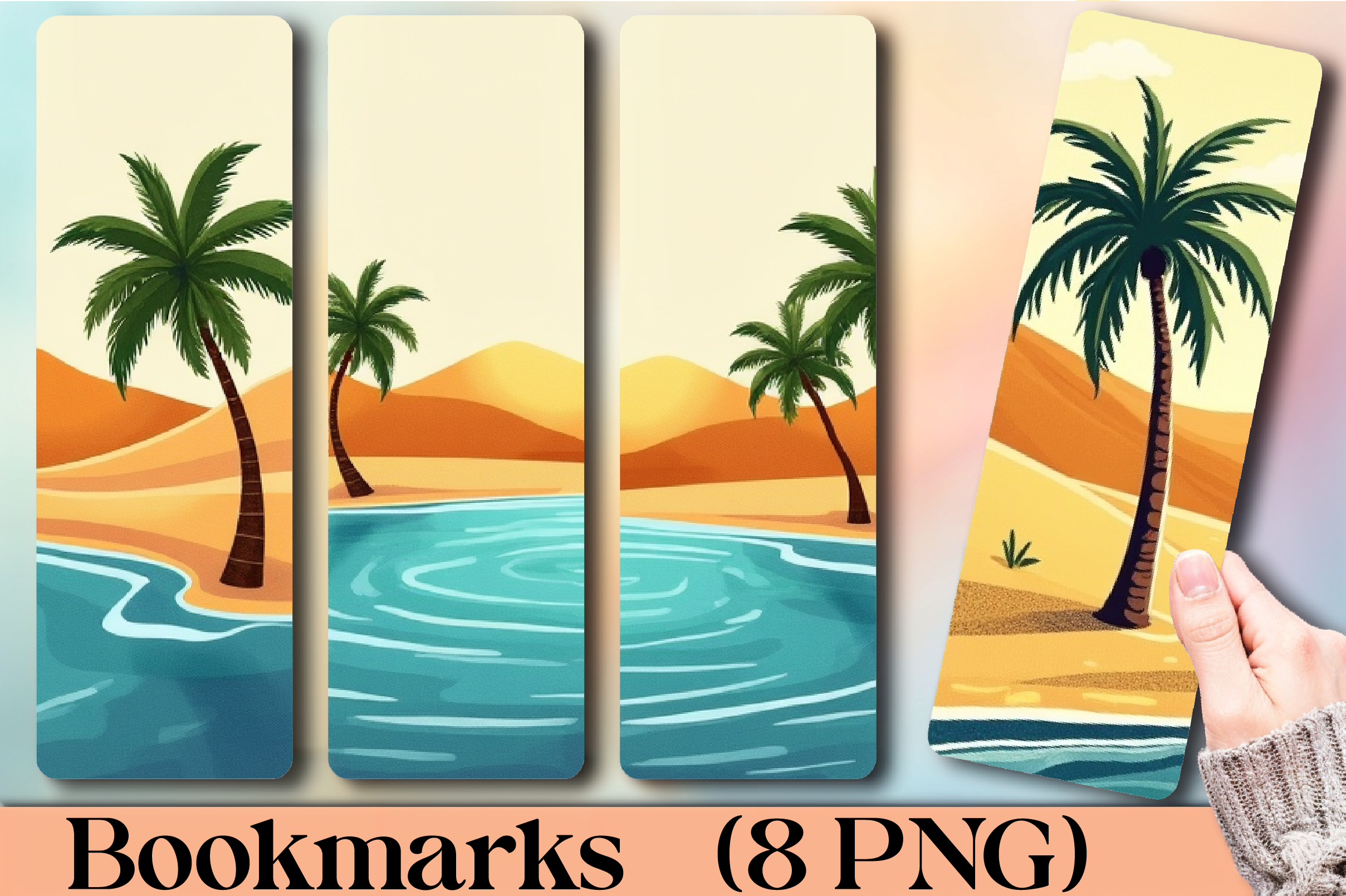 Desert Oasis Bookmark Journal - CraftNest - Digital Crafting and Art