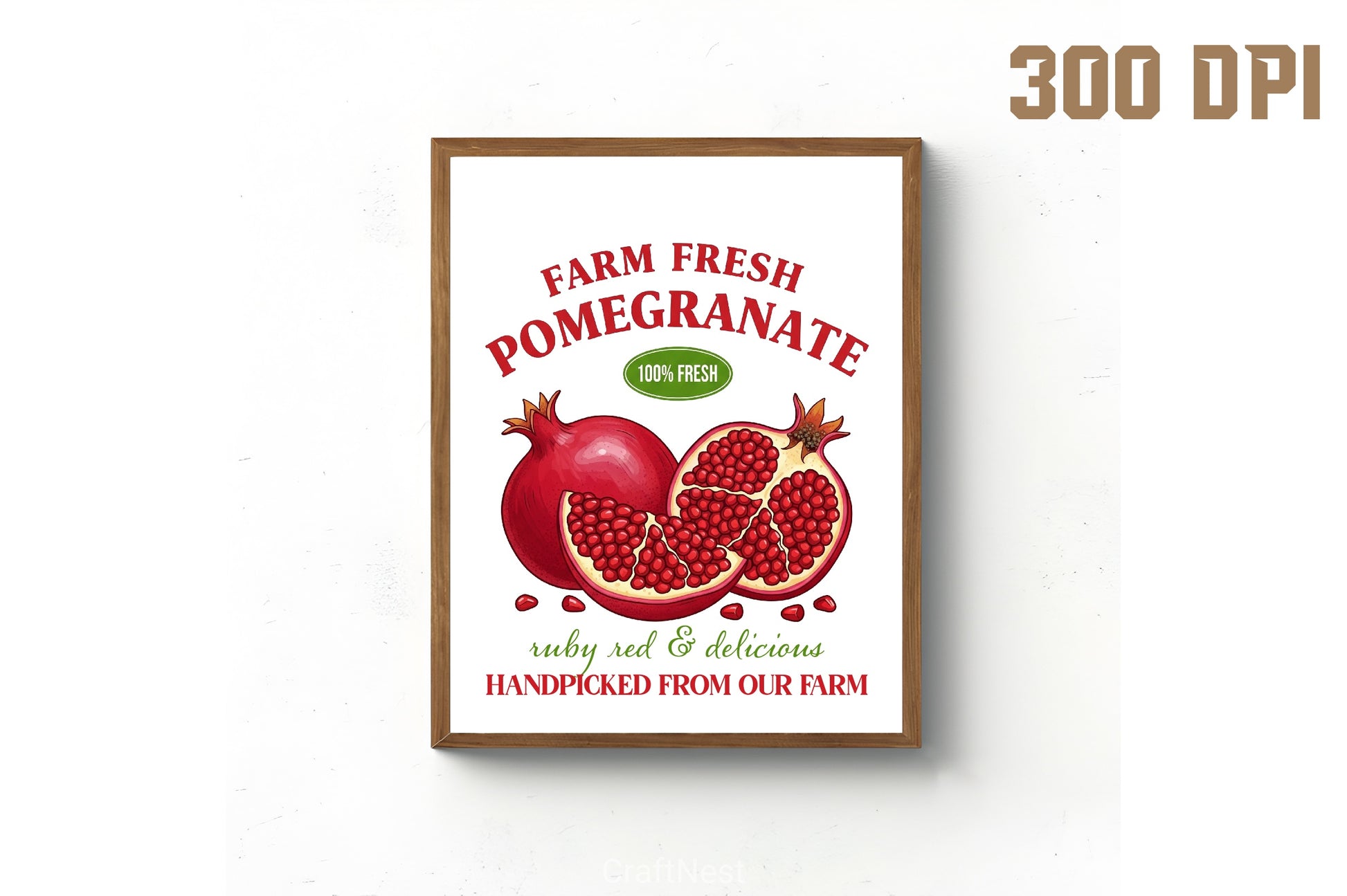 Farm Fresh Pomegranate Clipart Bundle - CraftNest - Digital Crafting and Art