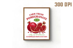 Farm Fresh Pomegranate Clipart Bundle - CraftNest - Digital Crafting and Art