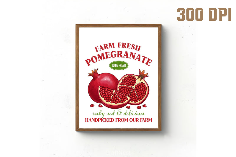 Farm Fresh Pomegranate Clipart Bundle - CraftNest - Digital Crafting and Art