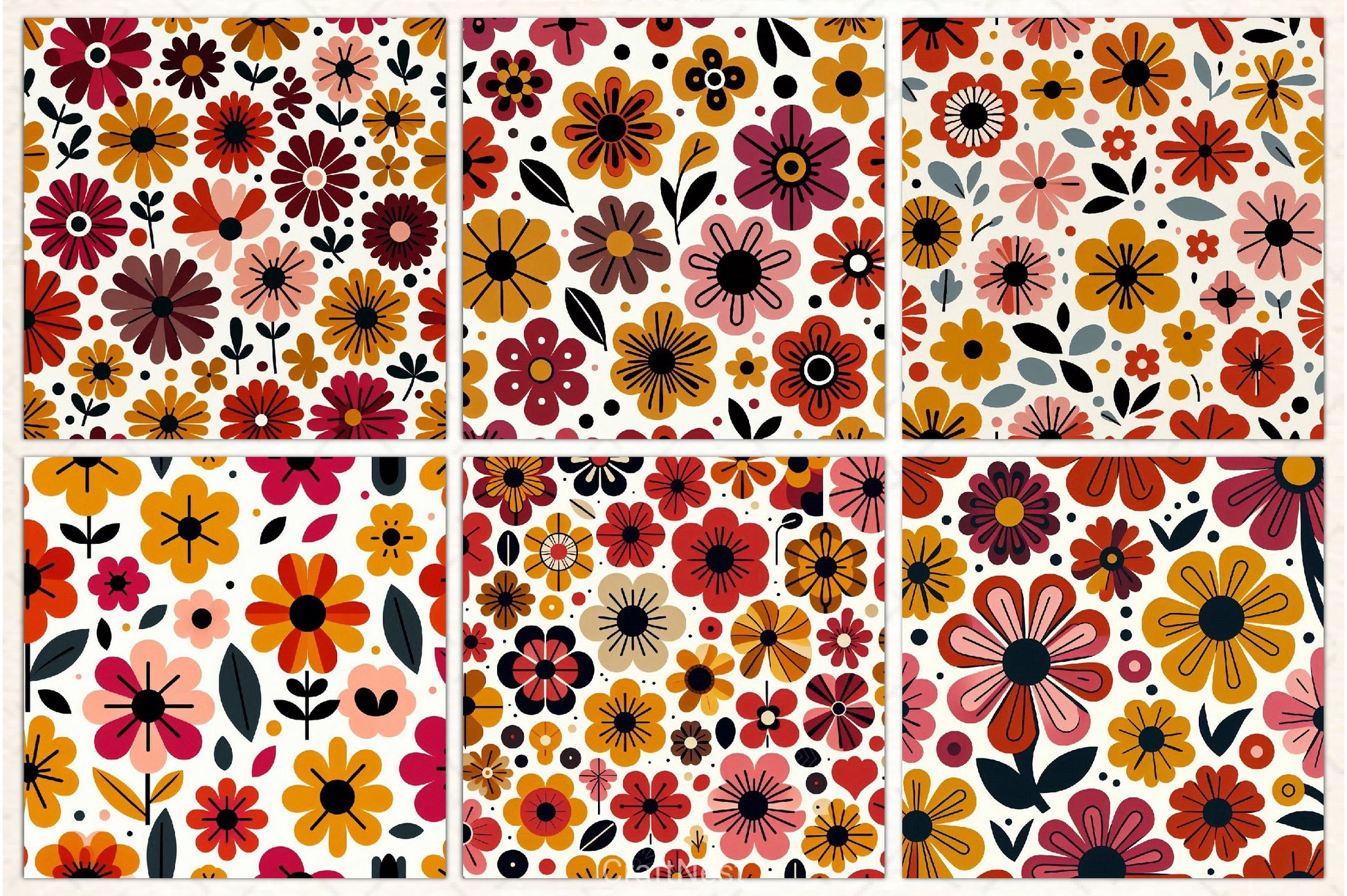 Bright Floral Seamless Pattern - CraftNest - Digital Crafting and Art