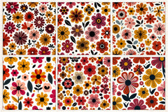 Bright Floral Seamless Pattern - CraftNest - Digital Crafting and Art
