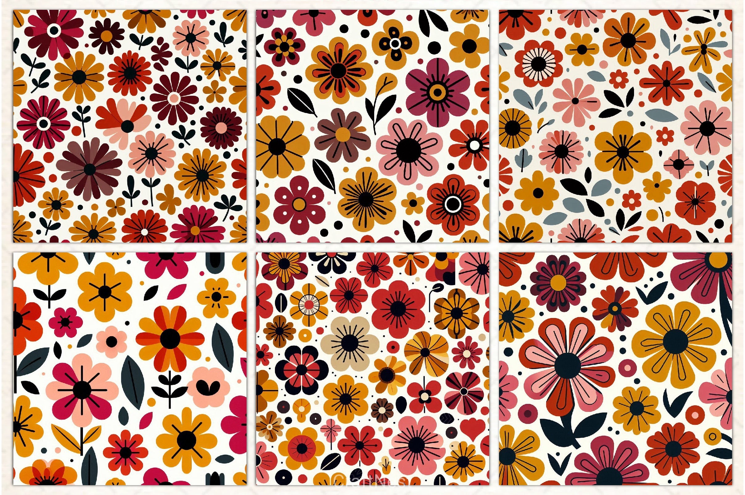 Bright Floral Seamless Pattern - CraftNest - Digital Crafting and Art