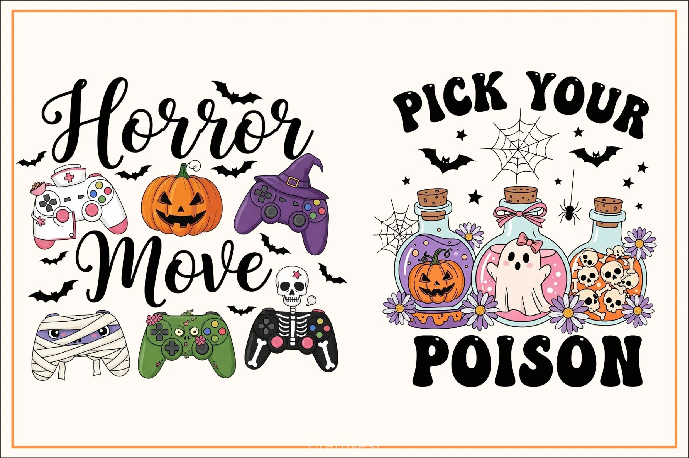 Groovy Halloween Clipart Bundle 13 - CraftNest - Digital Crafting and Art