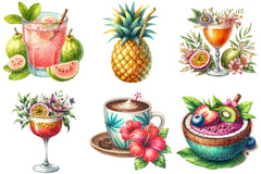 Summer Tropical Cup Clipart - CraftNest - Digital Crafting and Art
