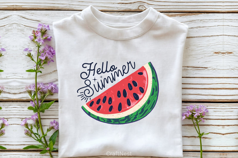 Hello Summer Watermelon Clipart Bundle 3 - CraftNest - Digital Crafting and Art