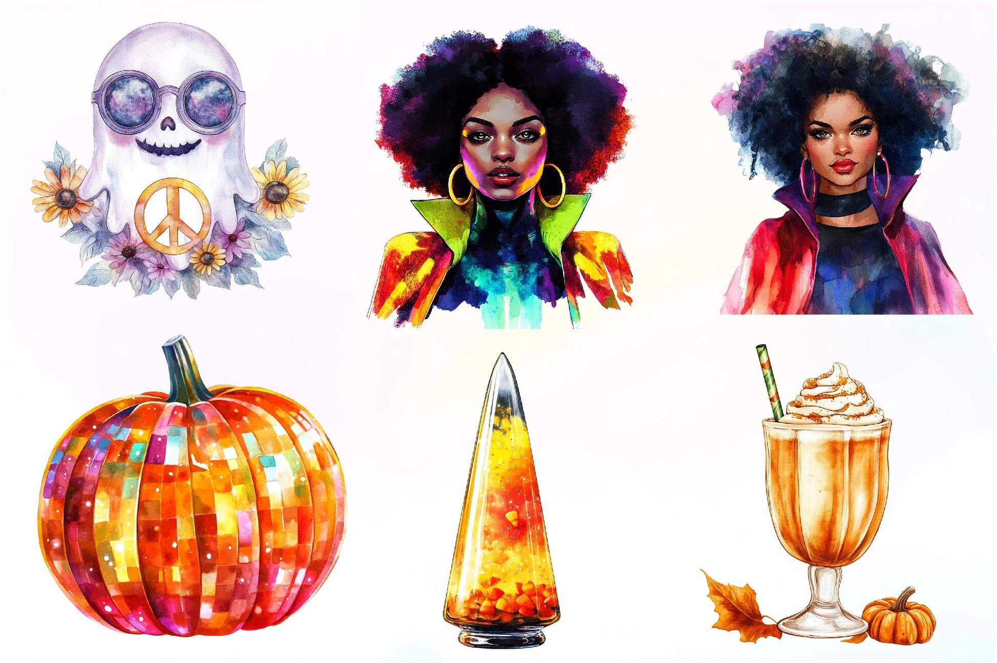 Groovy Halloween Clipart Bundle 1 - CraftNest - Digital Crafting and Art