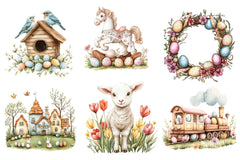 Vintage Easter Illustrations Clipart Bundle - CraftNest - Digital Crafting and Art