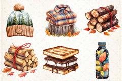 Autumn Camping Clipart Bundle 5 - CraftNest - Digital Crafting and Art