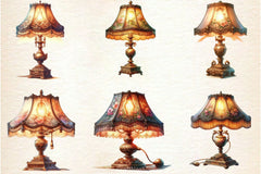 Victorian Lamp Clipart Bundle - CraftNest - Digital Crafting and Art