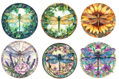 Dragonfly Stained Glass Clipart - CraftNest - Digital Crafting and Art