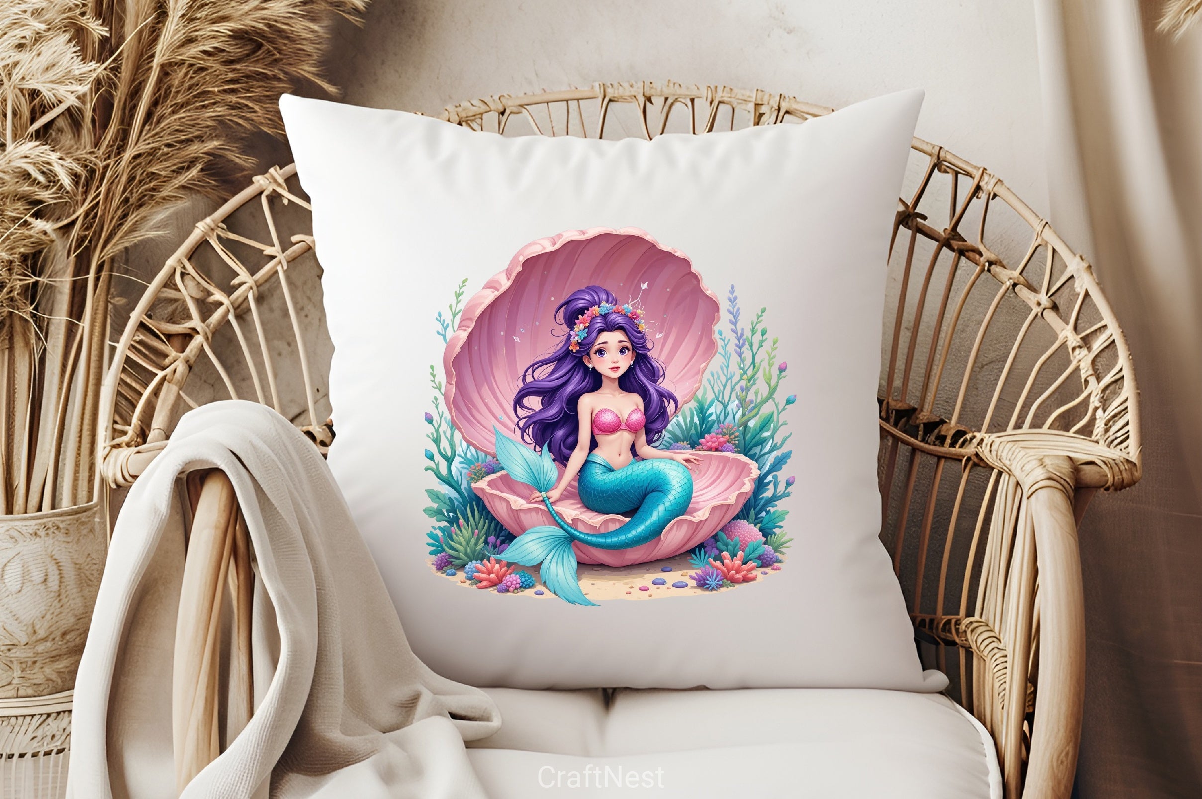 Summer Mermaid Clipart Bundle 2 - CraftNest - Digital Crafting and Art
