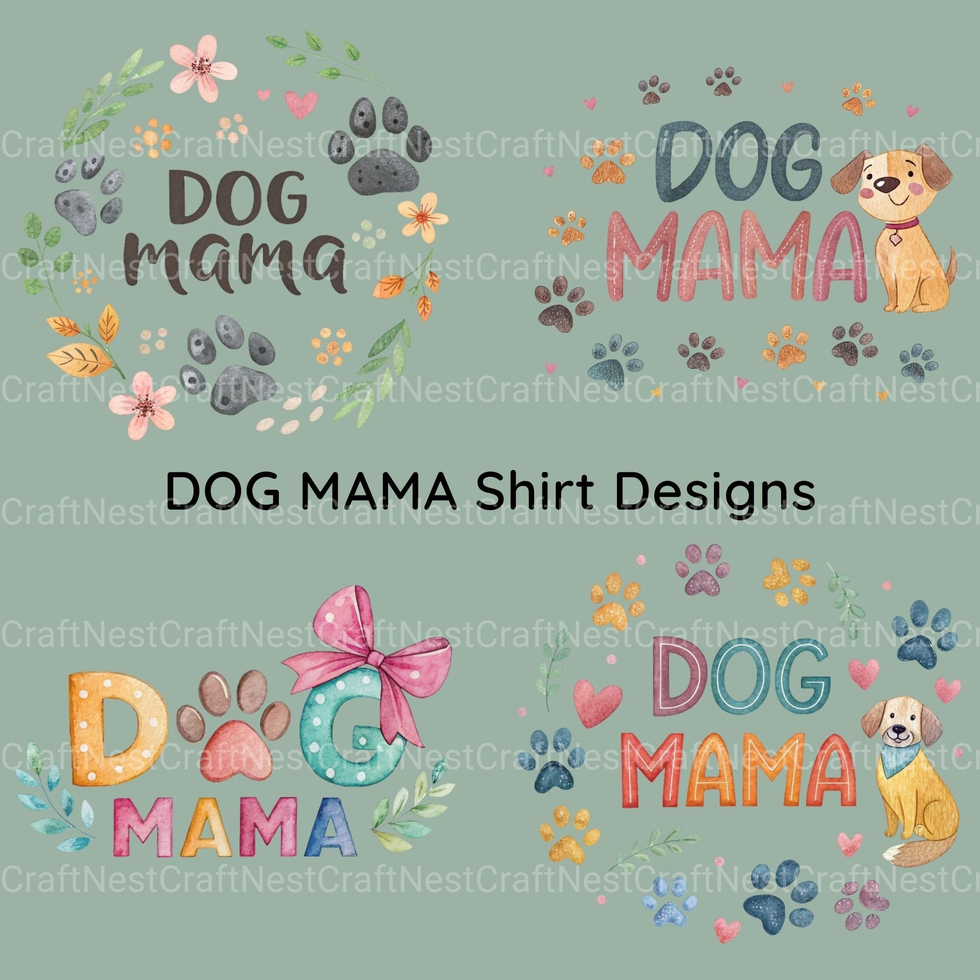 Dog Mama Clipart Bundle - CraftNest - Digital Crafting and Art