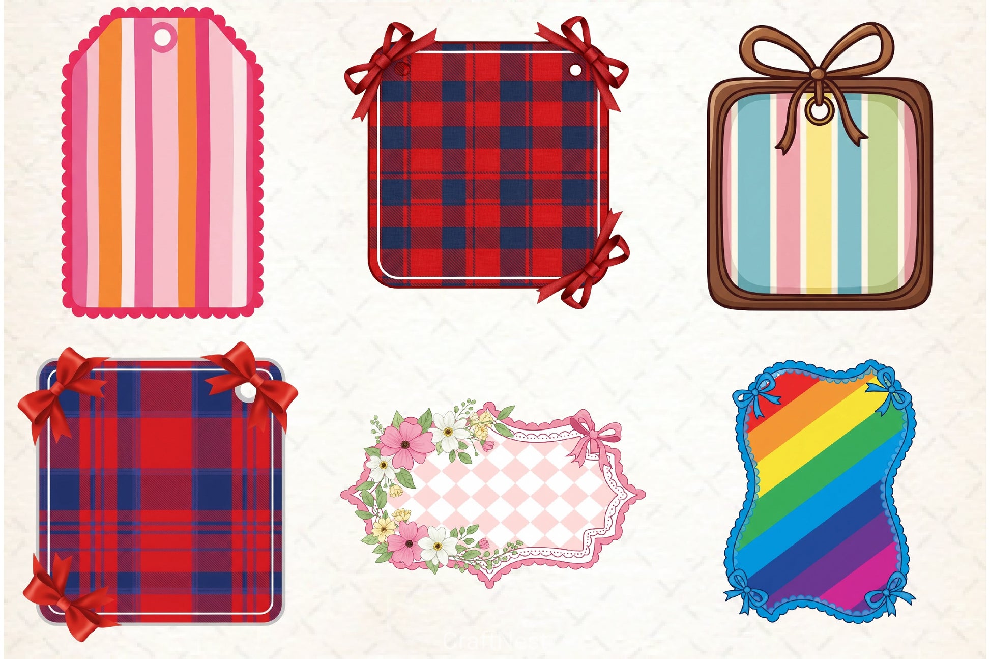 Border Frame Coquette Clipart Bundle 4 - CraftNest - Digital Crafting and Art