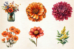 Autumn Wildflowers Clipart Bundle 9 - CraftNest - Digital Crafting and Art