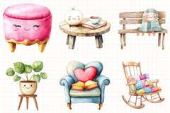 Home Furniture Clipart Bundle 6 - CraftNest - Digital Crafting and Art