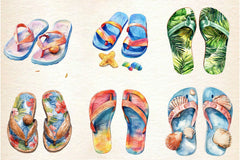 Beach Flip Flops Clipart Bundle - CraftNest - Digital Crafting and Art