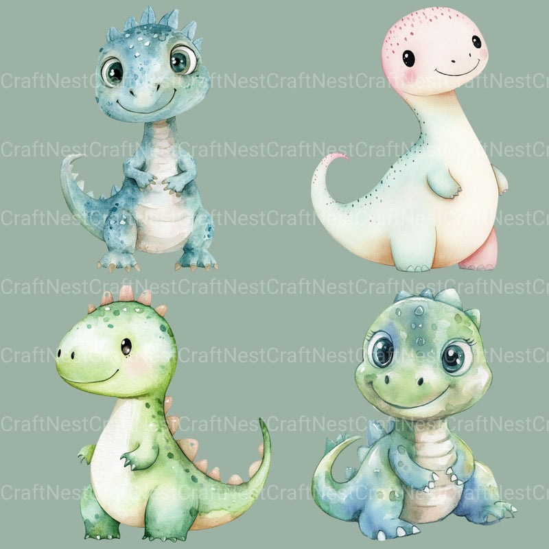 Dinosaurs Clipart Bundle 3 - CraftNest - Digital Crafting and Art