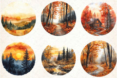 Autumn Landscapes Clipart Bundle - CraftNest - Digital Crafting and Art