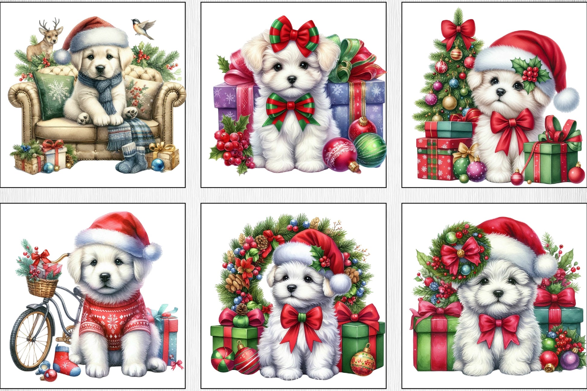 Christmas Dog Clipart Bundle 6 - CraftNest - Digital Crafting and Art
