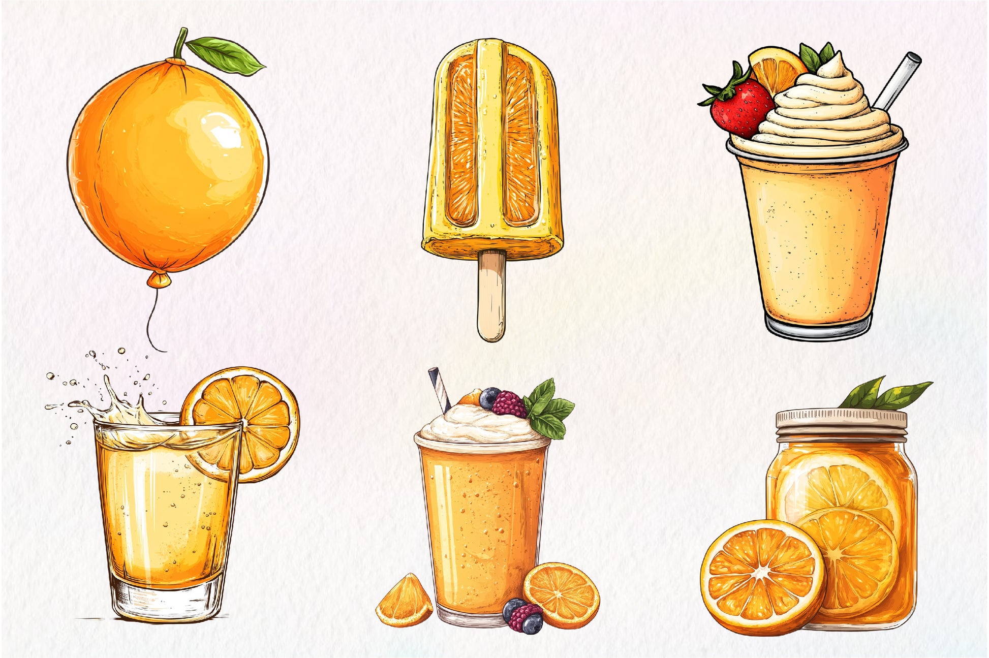 Oranges Clipart Bundle - CraftNest - Digital Crafting and Art