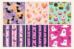 Cute Pastel Halloween Patterns Bundle - CraftNest - Digital Crafting and Art