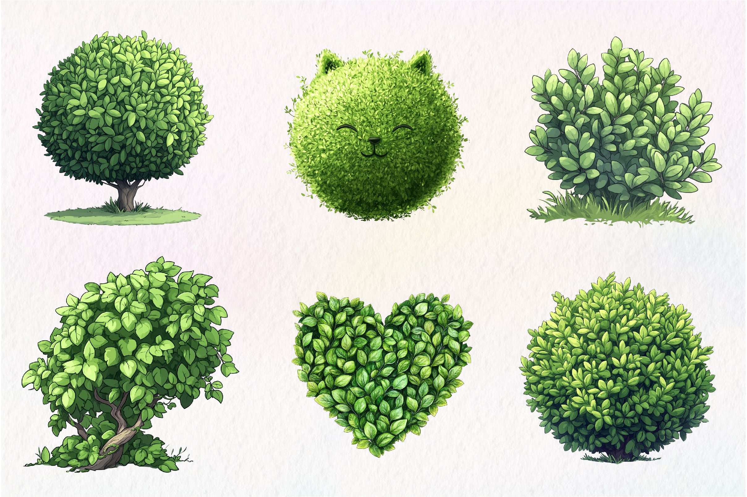 Bushes Clipart Bundle - CraftNest - Digital Crafting and Art