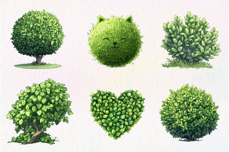 Bushes Clipart Bundle - CraftNest - Digital Crafting and Art