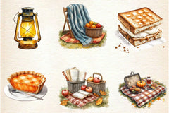 Fall Picnic Clipart Bundle 2 - CraftNest - Digital Crafting and Art