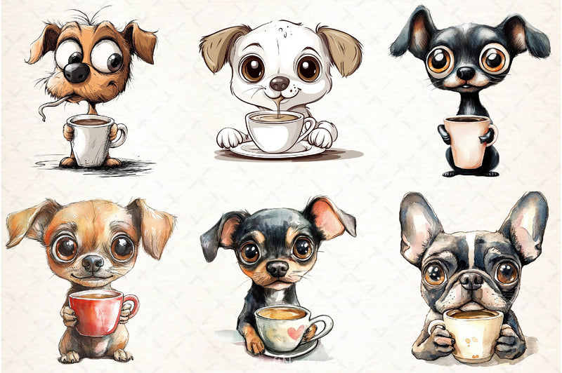 Crazy Dog Clipart Bundle 1 - CraftNest - Digital Crafting and Art