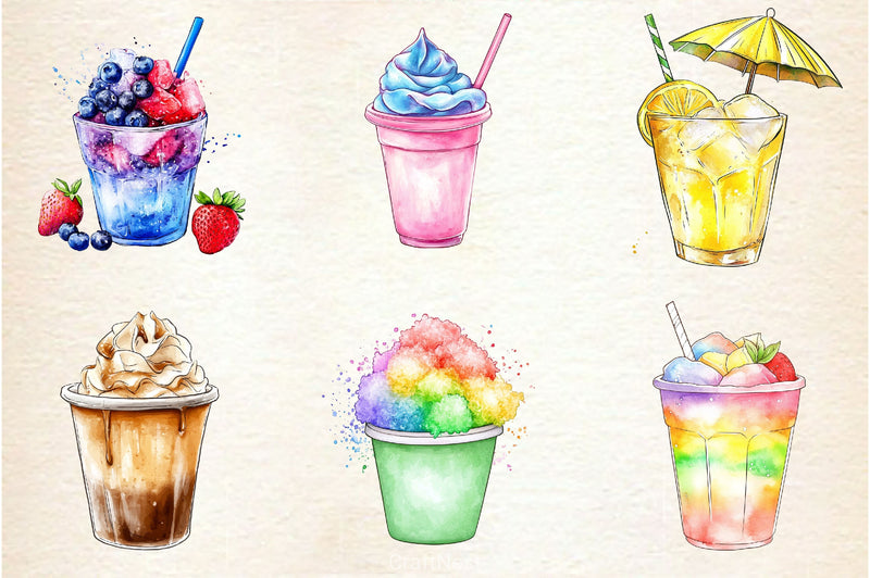 Spring Ice Cup Clipart Bundle - CraftNest - Digital Crafting and Art