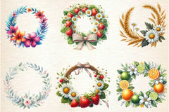 Summer Wreath Clipart Bundle - CraftNest - Digital Crafting and Art