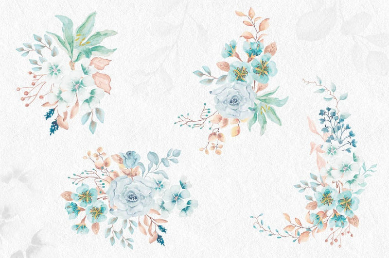 Tranquil Blue Clipart Bundle - CraftNest - Digital Crafting and Art