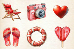 Summer Love Set Clipart Bundle - CraftNest - Digital Crafting and Art