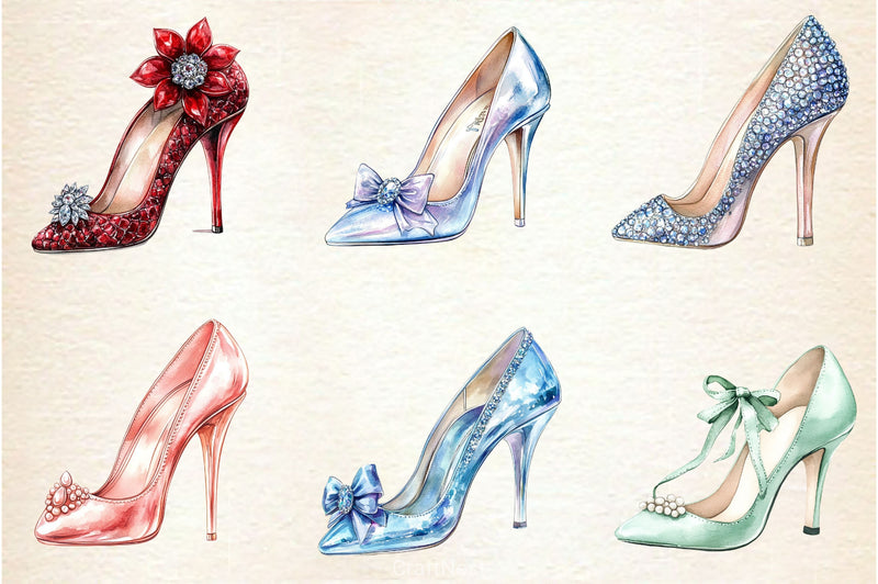 High Heels With Diamonds And Pearls Clipart Bundle - CraftNest - Digital Crafting and Art