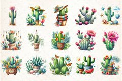 Summer Cactus Clipart Bundle 1 - CraftNest - Digital Crafting and Art
