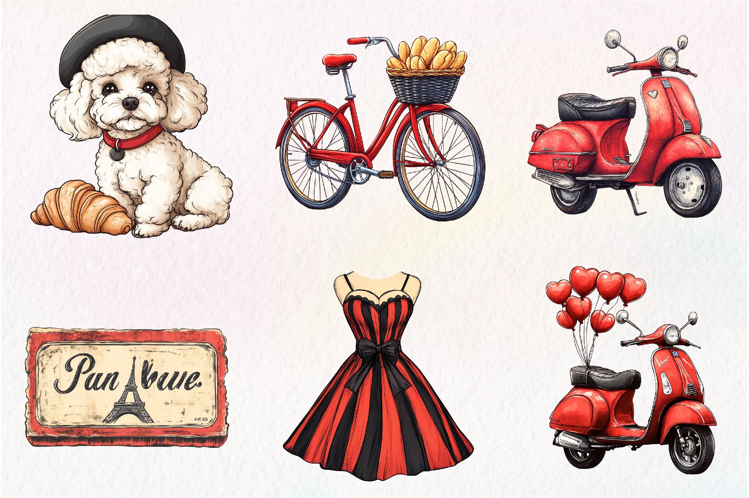 Parisian Summer Clipart Bundle 1 - CraftNest - Digital Crafting and Art