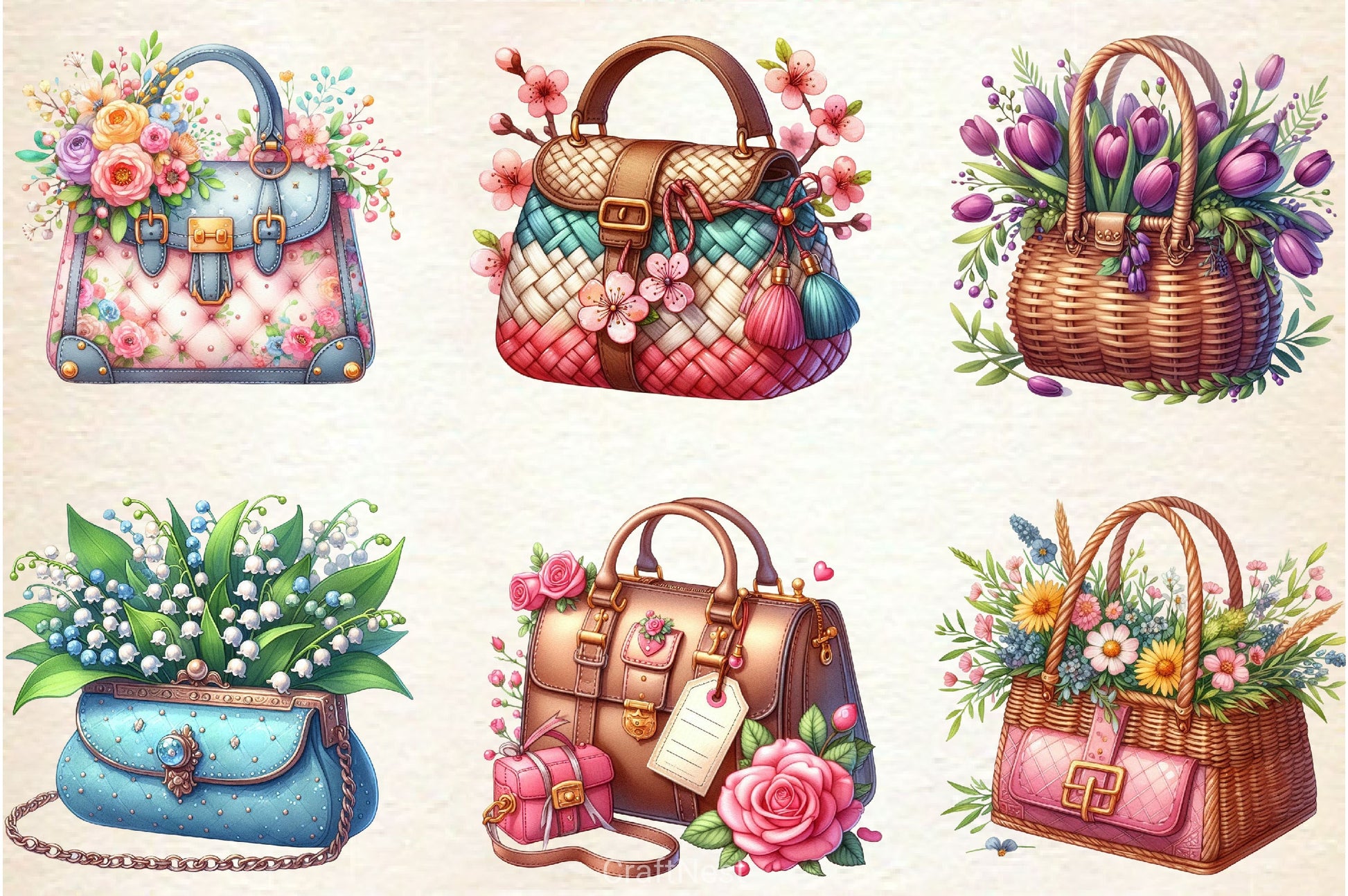 Summer Handbags Clipart Bundle - CraftNest - Digital Crafting and Art