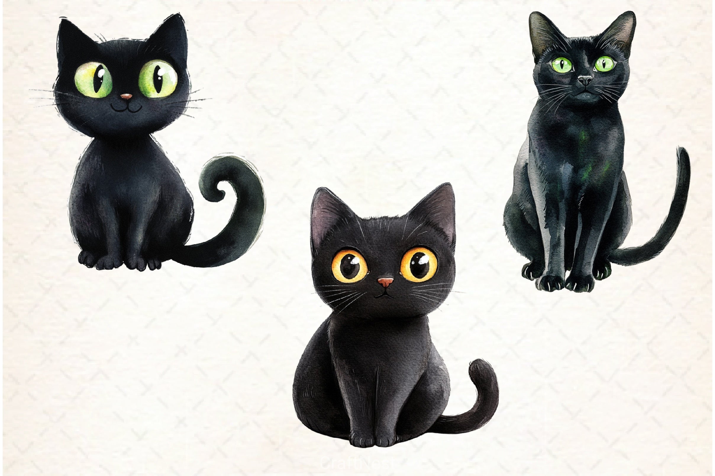 Black Cat Clipart Bundle - CraftNest - Digital Crafting and Art