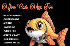 Quirky Dog And Fish Clipart Bundle - CraftNest - Digital Crafting and Art