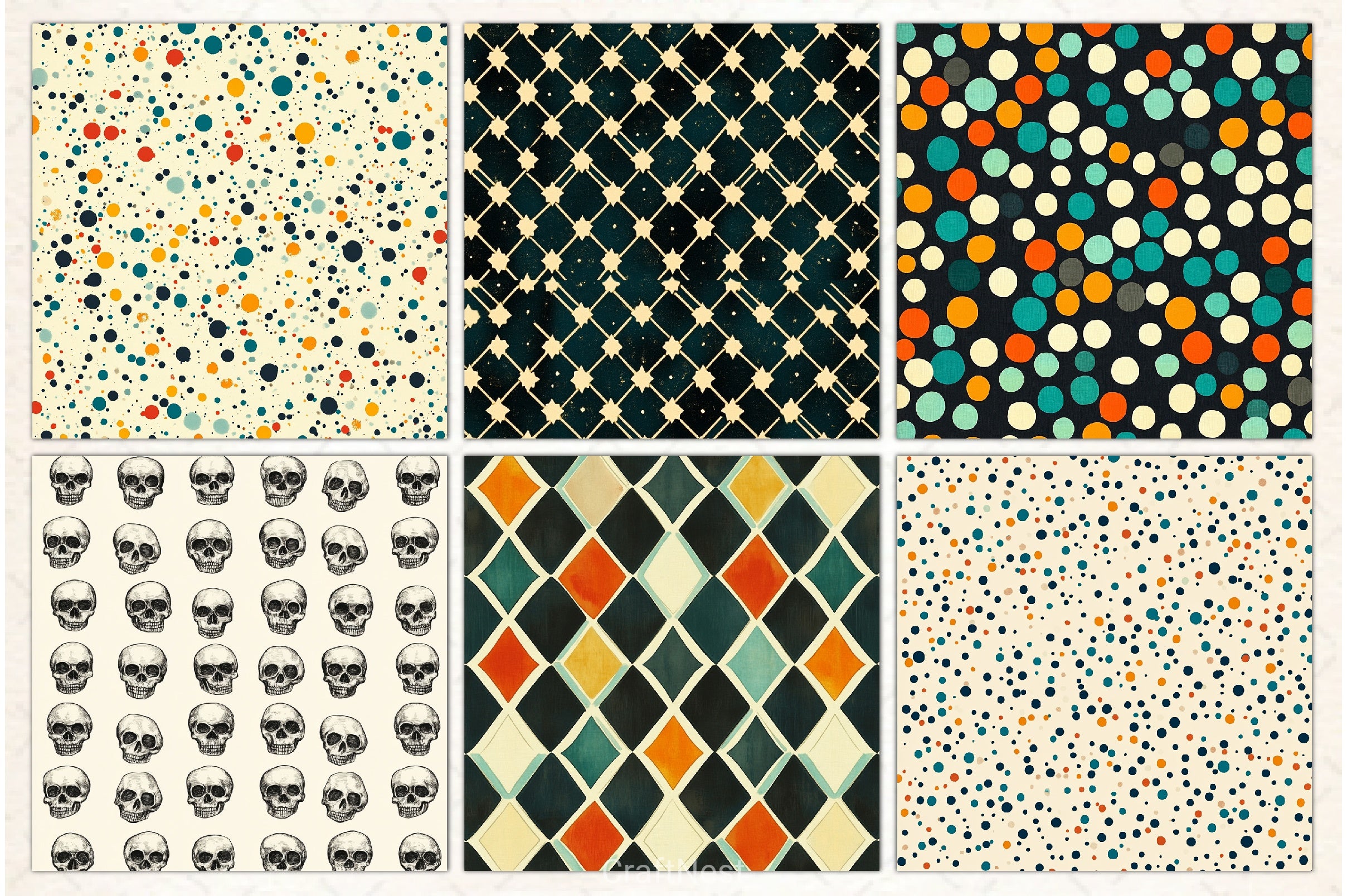 Halloween Digital Paper Collection - CraftNest - Digital Crafting and Art