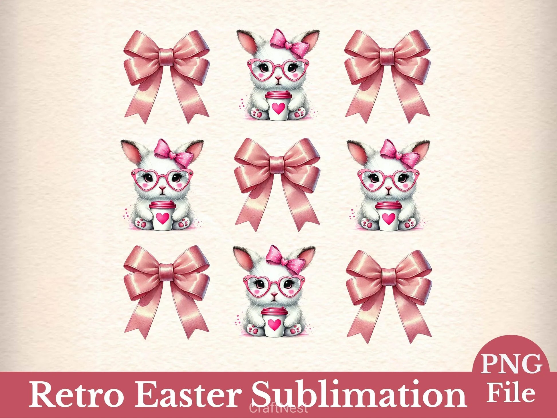 Retro Easter Clipart Bundle 2 - CraftNest - Digital Crafting and Art